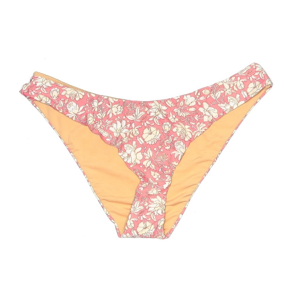 J.Crew Floral High Leg Bikini Bottoms Large NWT Pink Swimwear